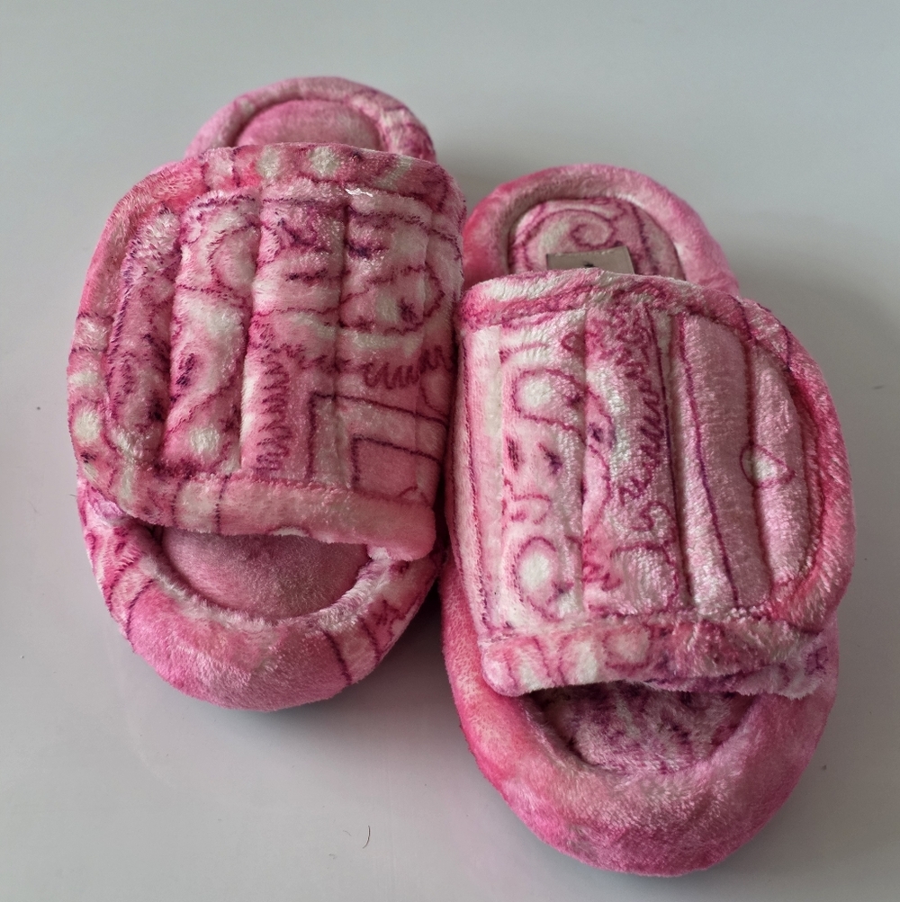 NATASHA ZINKO PINK BANDANA PRINT VOLUME PLATFORM SLIDES 9 - Picture 5 of 12